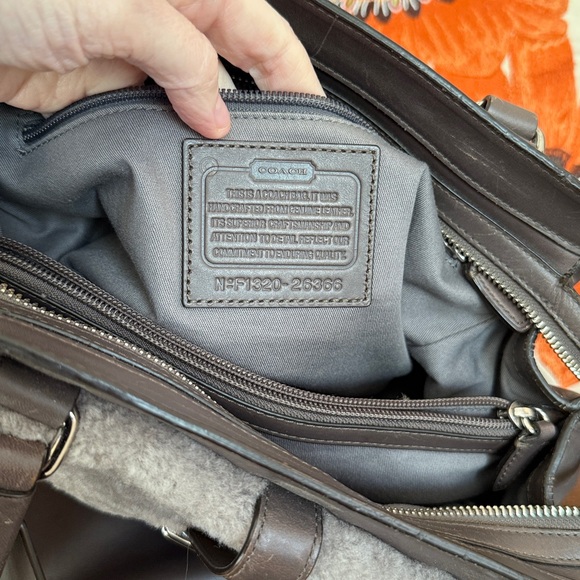 Coach Legacy Satchel 26366 Leather Shearling Bag W/Strap, Hangtag Tassels 2013 - Picture 6 of 7